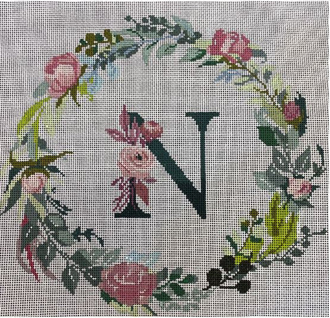Floral Alphabet - N