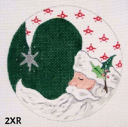 Santa/Holly/Green Background