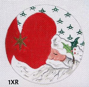 Santa/Holly/Red Background
