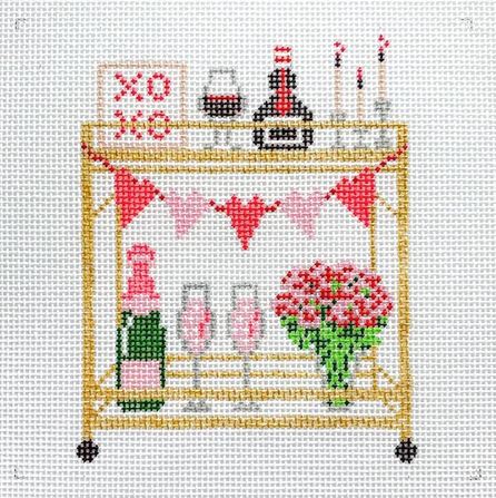 Valentines Bar Cart