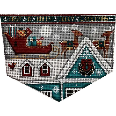 Holly Jolly Christmas Stocking Cuff - 18M (Rebecca Wood)