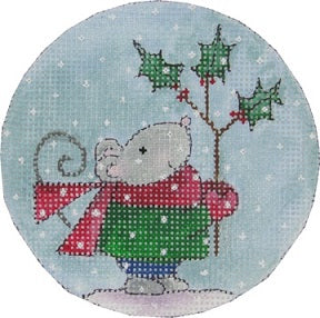 Christmas Mouse w/Holly
