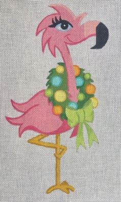 Flamingo w/Wreath 