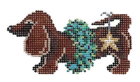 Dachshund - Christmas Wreath/Star (Patti Mann)