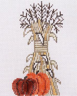 Cornstalks w/Pumpkins