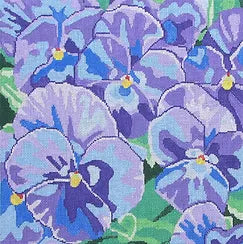 Large True Blue Pansies (Jean Smith)