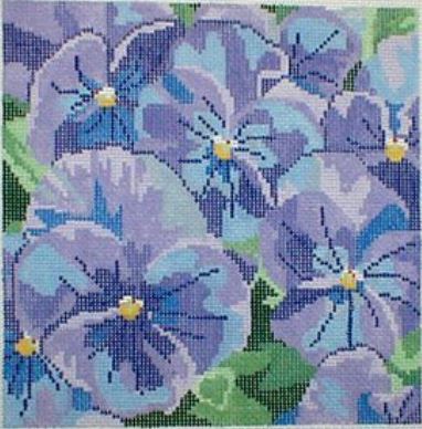 Small True Blue Pansies