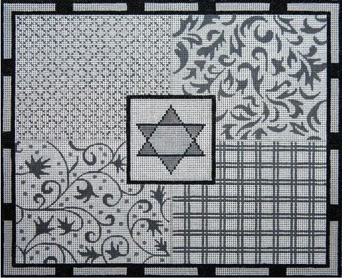 Black/White/Grey Parch w/Star
