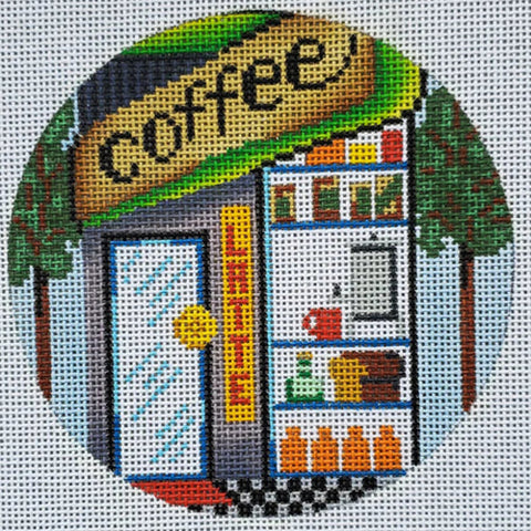 Ornament - Coffee Shop Round (Patti Mann)