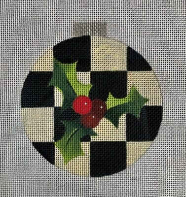 Holly Checked Ornament