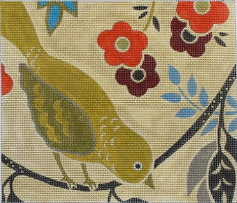 Mid Century Modern - Bird w/Flowers