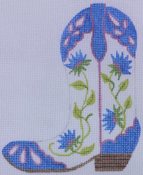 Cowgirl Boot Bachelor Buttons - Pointing Left