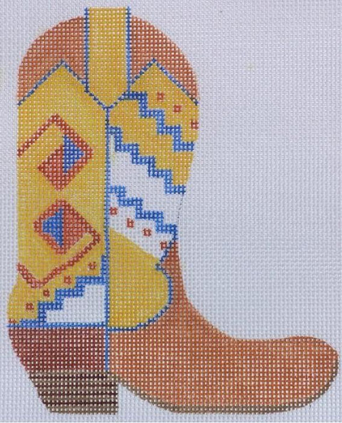 Cowgirl Boot Dhurrie Southwestern - Pointing Right