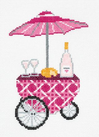 Pink Cane Rose Cart