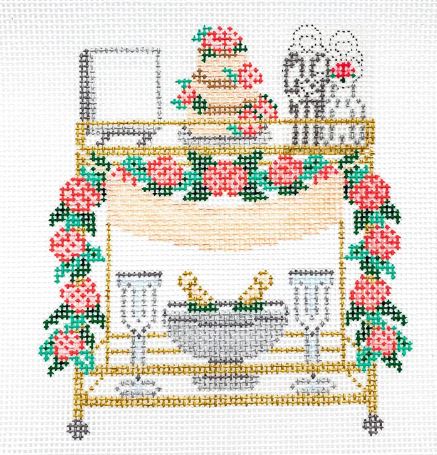 Wedding Bar Cart - 2 Brides in Dress and Tux