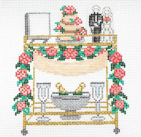 Wedding Bar Cart - Bride and Groom