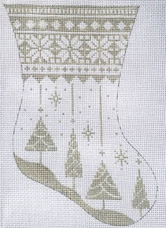Grey and White Stocking
