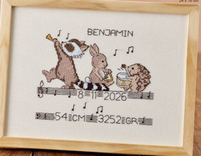 Musical Animals - Birth Announcement (Permin)