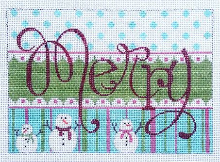 Merry Script w/Snowmen