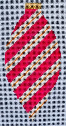 Brilliant Bauble - Red Stripe Teardrop