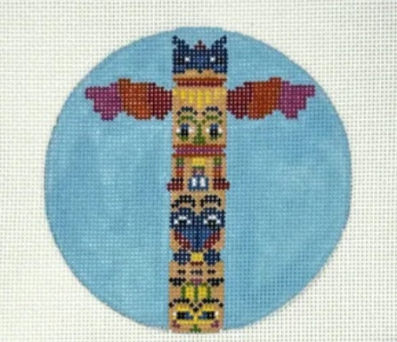 Totem Pole on Blue