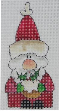 Santa Gnome w/Plum Pudding