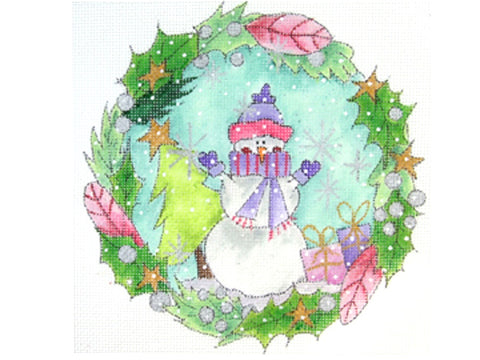 Snowman and Tree Wreath