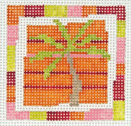 Palm Tree Orange Stripe