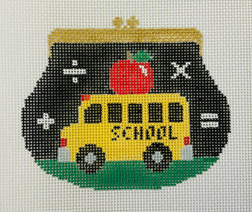 School Bus Purse Ornament w/Stitch Guide