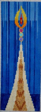 Chanukah Light/Ecru and Gold