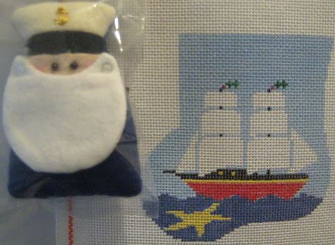 Schooner w/Sea Captain Mini Sock