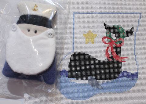 Whale w/Sea Captain Mini Sock