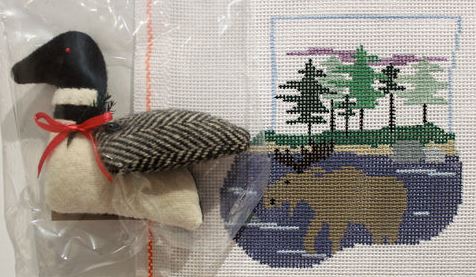 Moose w/Loon Mini Sock