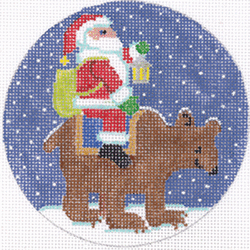 Santa Riding Bear 