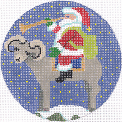Santa Riding Mt Goat  