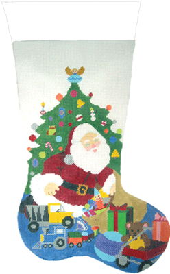 Santa w/Toy Sack Stocking