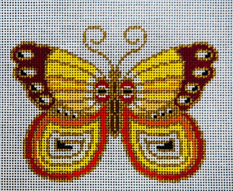 Orange Cloisonne Butterfly