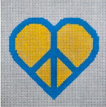 Blue and Yellow Peace Heart