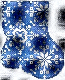 Navy Snowflake Mini Sock