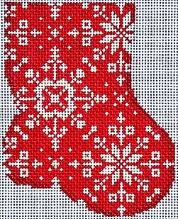 Red Snowflake Mini Sock