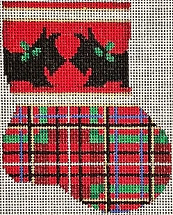 Scottie/Plaid Mini Sock