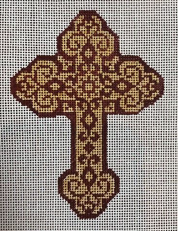 Gold and Maroon Cross