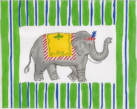 Elephant - Blue/Green Stripes