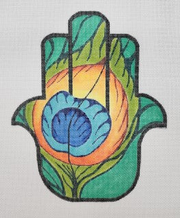 Peacock Feather Hamsa
