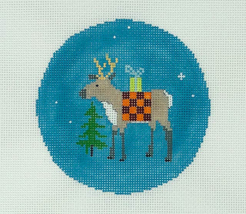 Reindeer w/Checkered Blanket