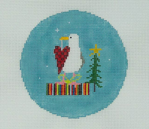 Seagull w/Checkered Heart