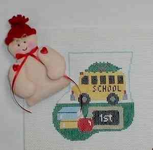 School Bus w/Boy Mini Sock