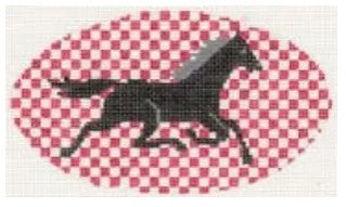 Horse on Red Check