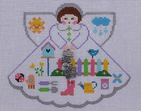Happy Gardener Angel w/Charms