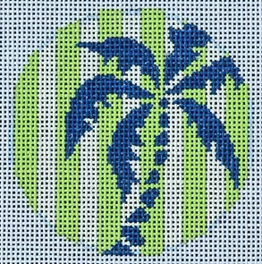 Palm Tree Stencil Round